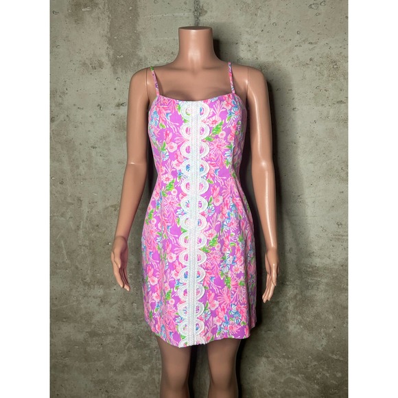 Lilly Pulitzer Shelli Amethyst Moms The Word Shift Dress Sz.12 - Picture 1 of 4